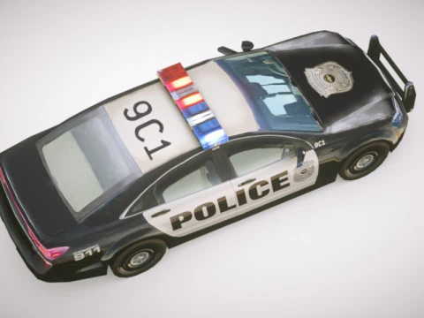 Generic Police v7 Sedan 3D Model