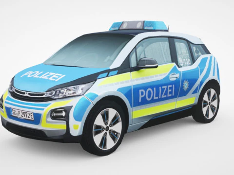 जेनेरिक पुलिस v8 स्मॉल सिटी कार 3D मॉडल