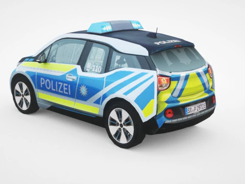 Generisches Polizei-V8-Kleinstadtauto 3D Modell