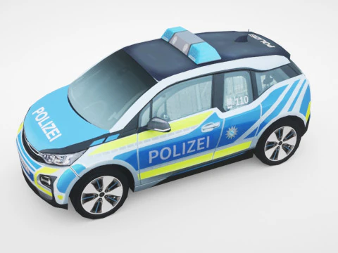 Generisches Polizei-V8-Kleinstadtauto 3D Modell