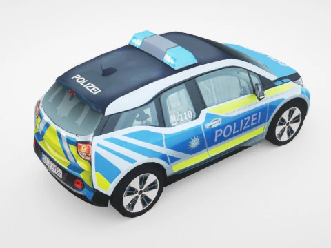 Generisches Polizei-V8-Kleinstadtauto 3D Modell