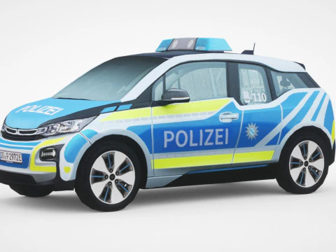 Generisches Polizei-V8-Kleinstadtauto 3D Modell