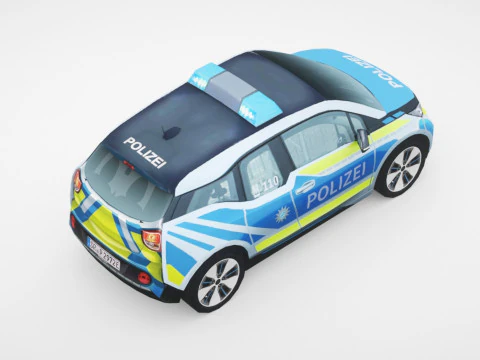 Generisches Polizei-V8-Kleinstadtauto 3D Modell
