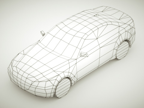 Generic Sedan v4 multicolors Modèle 3D