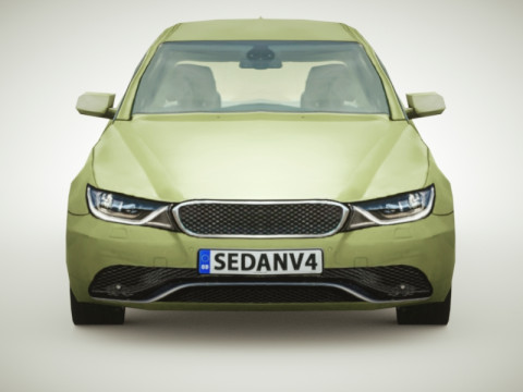 Generic Sedan v4 multicolors Modèle 3D