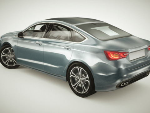 Generic Sedan v6 multicolors Modello 3D