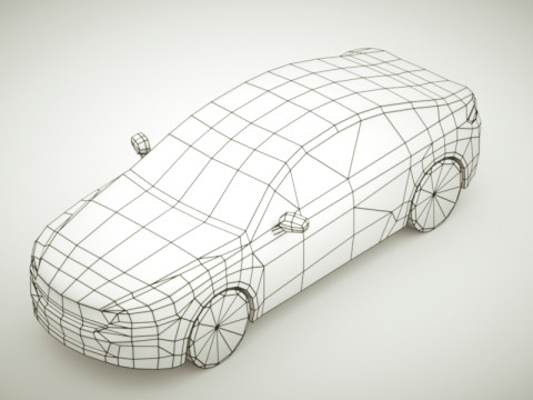 Generic Sedan v6 multicolors Modello 3D