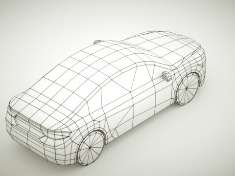 Generic Sedan v6 multicolors Modello 3D