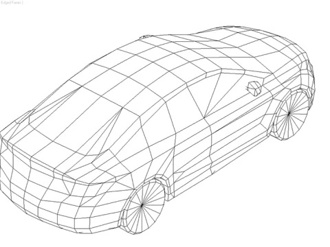 Универсальный седан v9 3D Модель