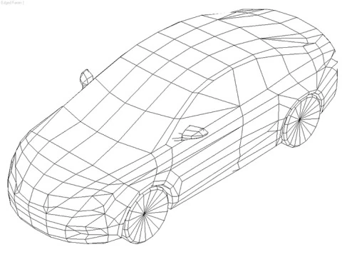 Универсальный седан v9 3D Модель