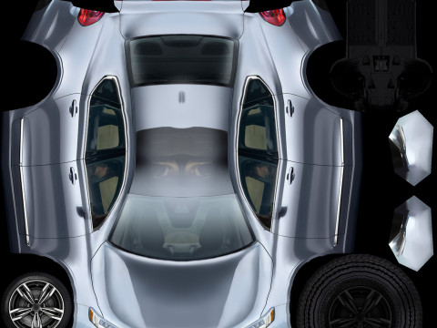 Generic Sedan v10 3D Модель