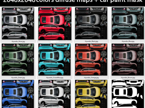 Generic Sedan v11 multi-colors Modelo 3D