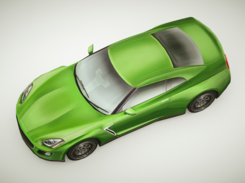 Generic Supercar v1 multicolors 3D Model