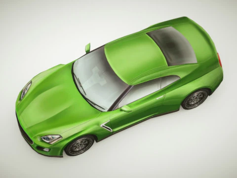 Generic Supercar v1 multicolors 3D Model