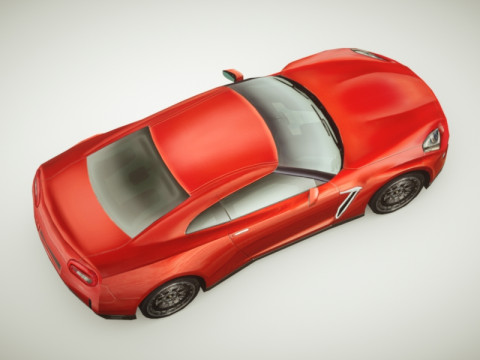 Generic Supercar v1 multicolors 3D Model