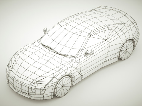 Generic Supercar v1 multicolors 3D Model