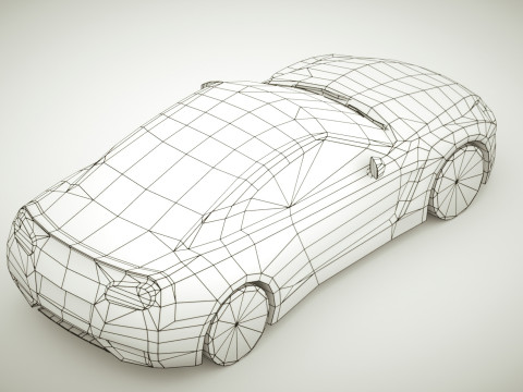 Generic Supercar v1 multicolors 3D Model