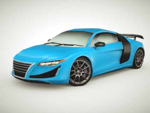 Generic Supercar v2 multicolors 3D Модель