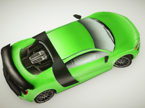 Generic Supercar v2 multicolors 3D Model