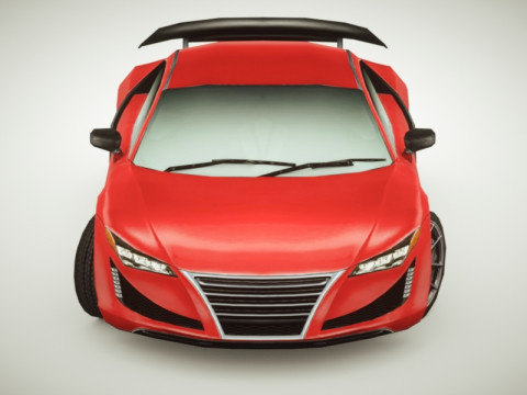 Generic Supercar v2 multicolors 3D Model