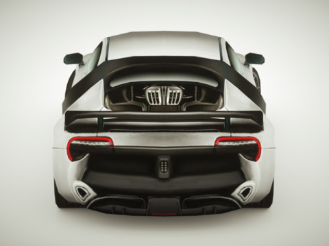 Generic Supercar v2 multicolors 3D Model