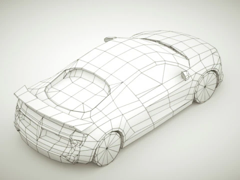 Generic Supercar v2 multicolors 3D Model