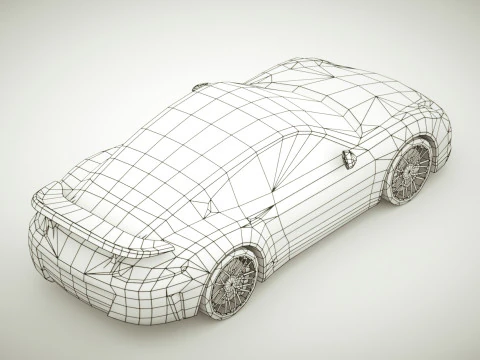 Generic Supercar v3 multicolors 3D Model
