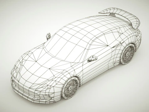 Generic Supercar v3 multicolors 3D Model
