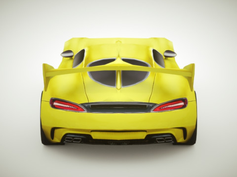 Generic Supercar v4 multicolors 3D Модель