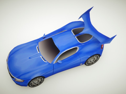 Generic Supercar v4 multicolors Modello 3D