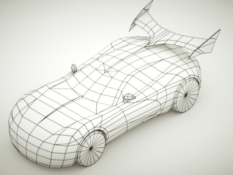 Generic Supercar v4 multicolors Modello 3D