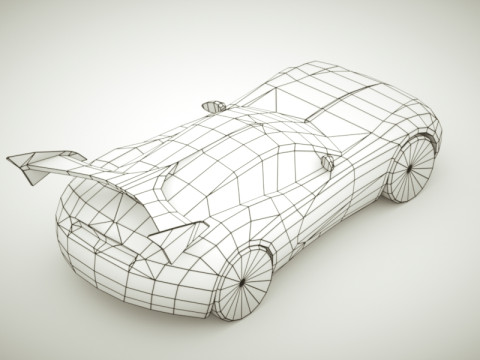 Generic Supercar v4 multicolors Modello 3D