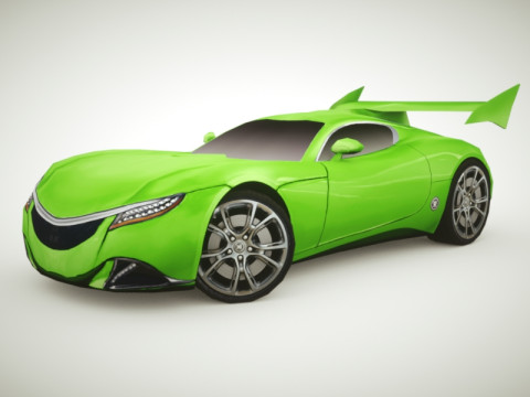 Generic Supercar v4 multicolors Modello 3D