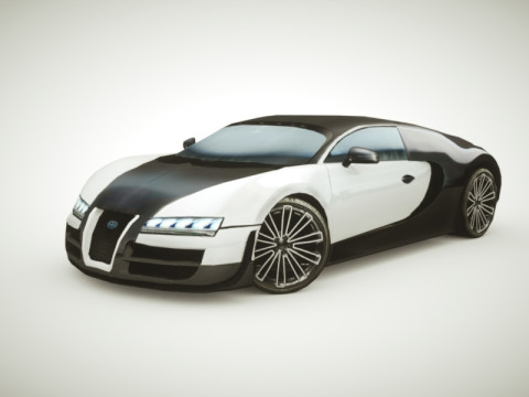 Generic Supercar v5 multicolors 3D Model