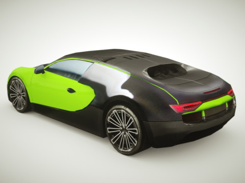 Generic Supercar v5 multicolors 3D Model