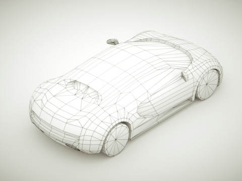 Generic Supercar v5 multicolors 3D Model