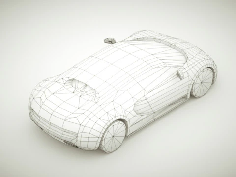 Generic Supercar v5 multicolors 3D Model