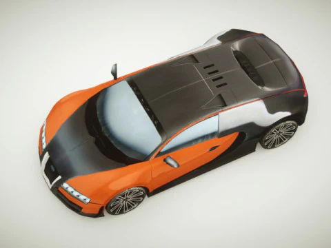 Generic Supercar v5 multicolors 3D Model