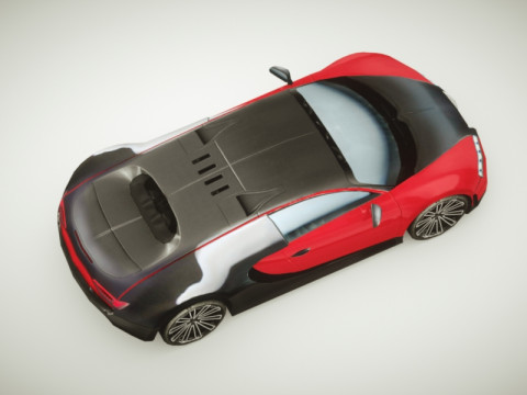 Generic Supercar v5 multicolors 3D Model