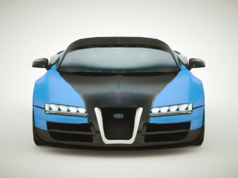 Generic Supercar v5 multicolors 3D Model