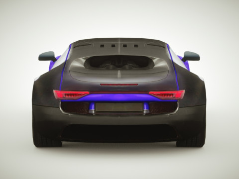 Generic Supercar v5 multicolors 3D Model