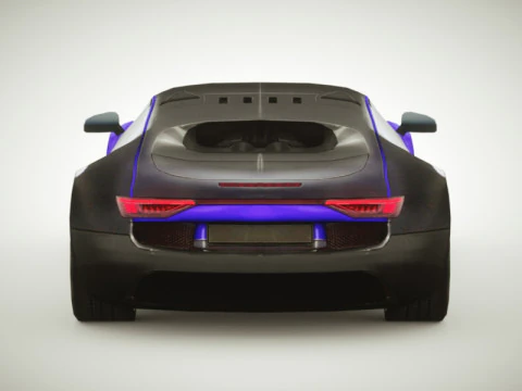 Generic Supercar v5 multicolors 3D Model