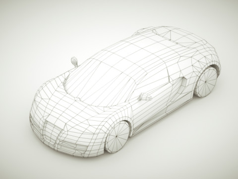 Generic Supercar v5 multicolors 3D Model