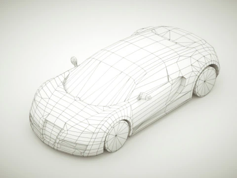 Generic Supercar v5 multicolors 3D Model