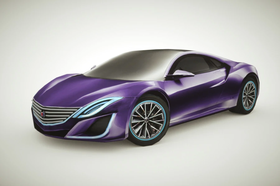 Generic Supercar v6 multicolors 3D Model .c4d .max .obj .3ds .fbx .stl .blend 