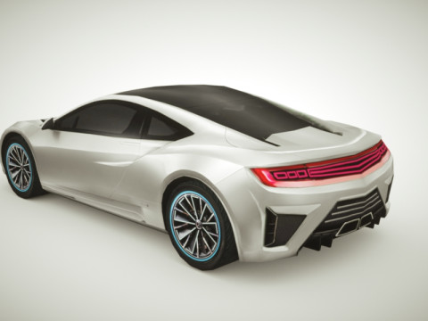 Generic Supercar v6 multicolors Model 3D