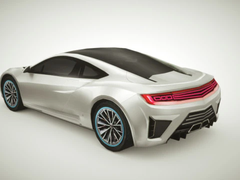 Generic Supercar v6 multicolors 3D Model