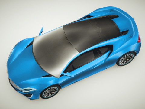 Generic Supercar v6 multicolors Model 3D