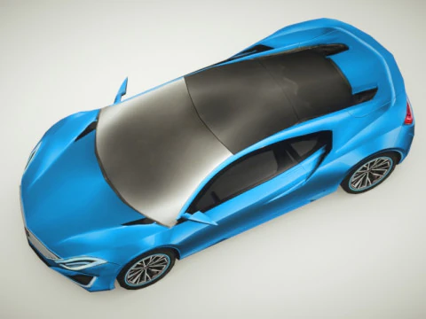 Generic Supercar v6 multicolors 3D Model