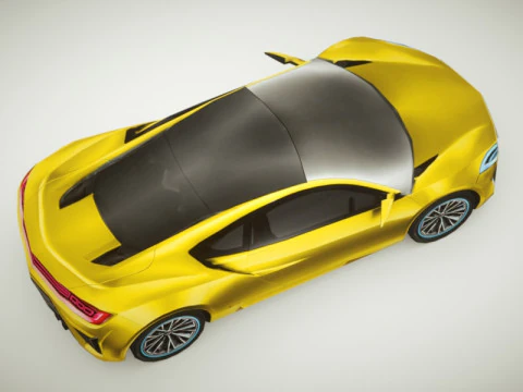 Generic Supercar v6 multicolors 3D Model